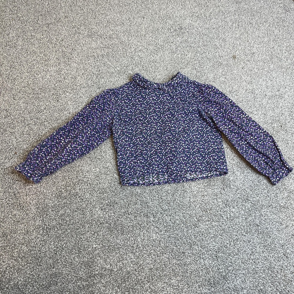 Vintage Polly Flinders Shirt Girls 4T Peter Pan Collar Long Sleeve Made in USA